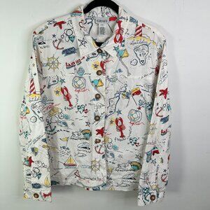 Graff Women's Button Up Beach Style Jacket Size XL